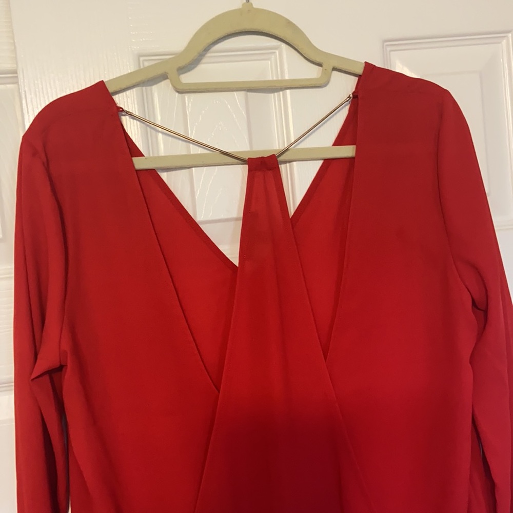 Express Red Blouse - Picture 4 of 5